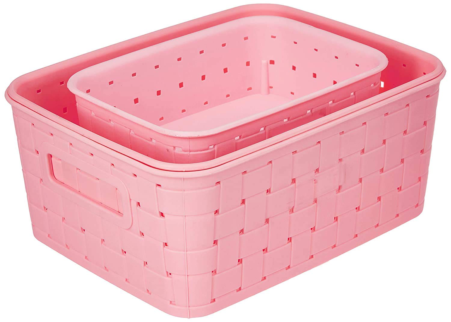 Sky blue smart baskets for easy storage. Sky blue smart baskets for easy storage.
